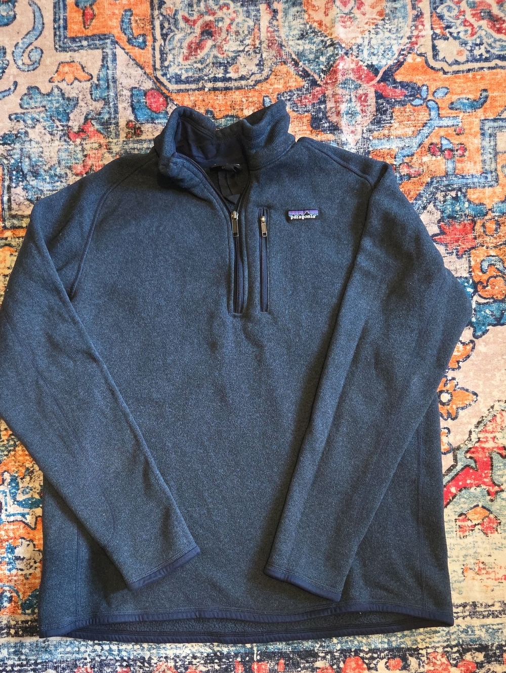 Patagonia Better Sweater Blue 1/4 Zip Fleece Pullover Men's XL